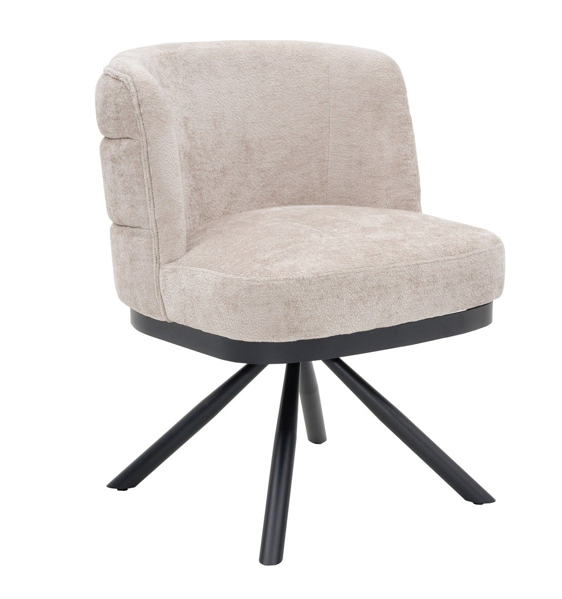 CHAIR CORFU ZB-5692 BLACK LEGS FY2415 NO-6 TAUPE