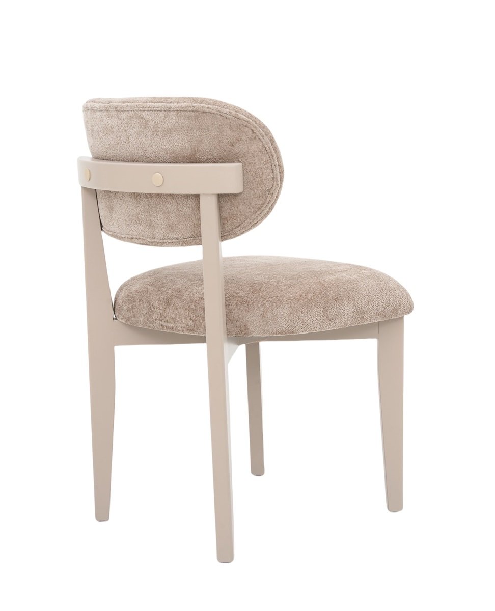 CHAIR SILLA ZB-5684 CHAMPAGNE LEGS BROWN FY2415-8