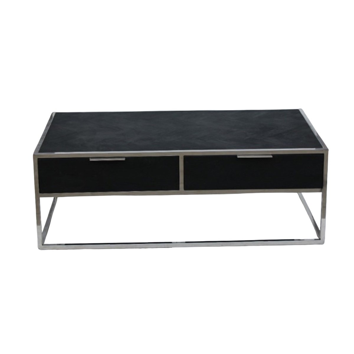 LENA CT WITH DRAWERS BLACK BONITO 130x70x45 + ANTIQUE GOLD