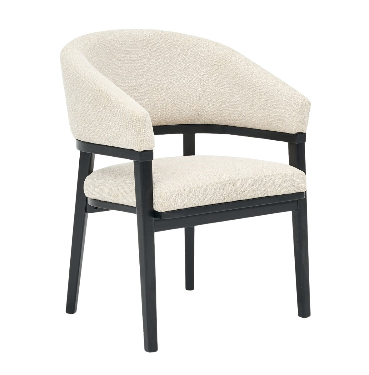 CHAIR MALTA ZB-5634 BLACK LEGS CREAME 1