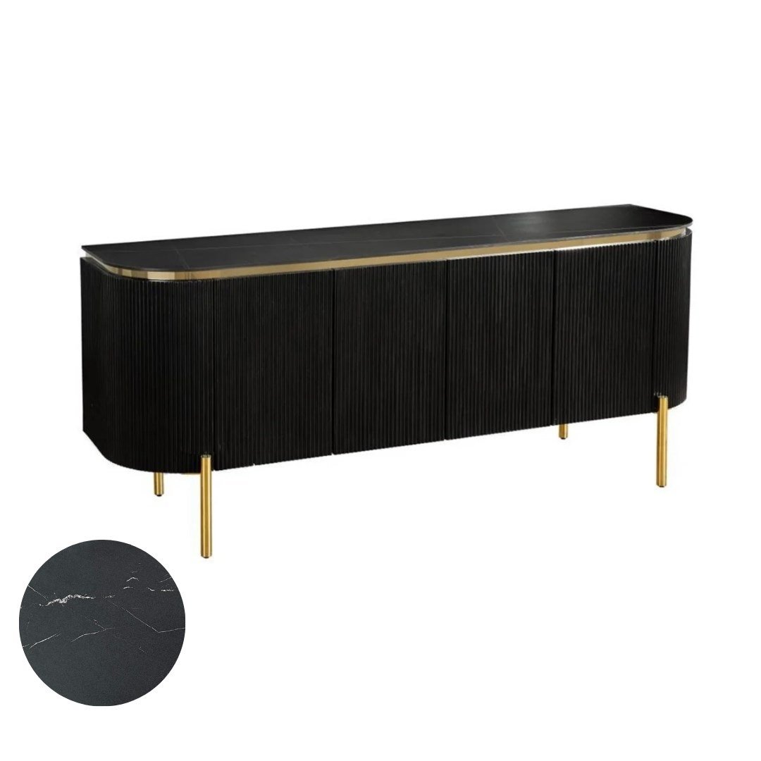 AQUA BF BLACK/GOLD 190X50X80 WHITE/GREY CERAMIC