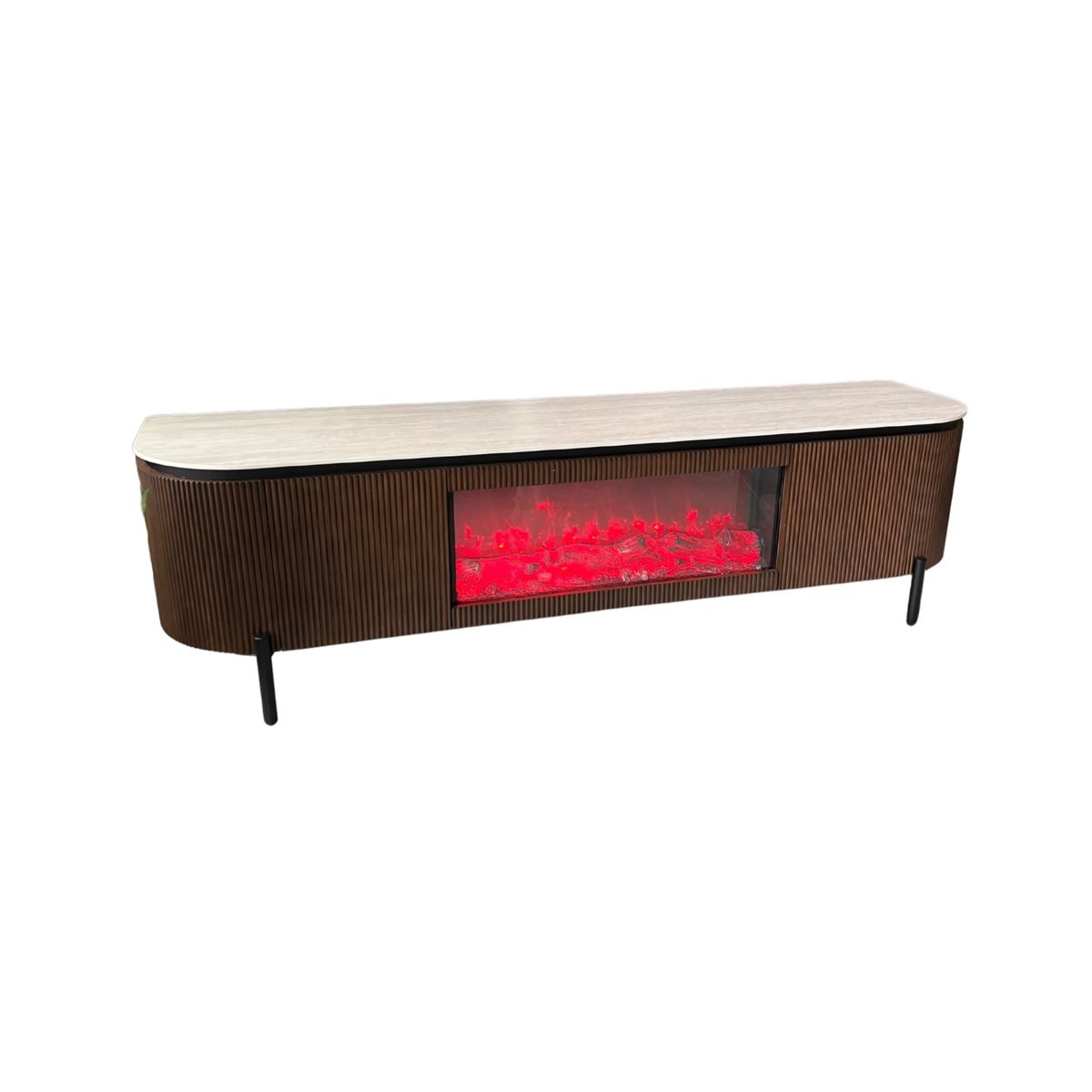 AQUA TT BROWN WHITH FIREPLACE 200X50X55 BEIGE CERAMIC