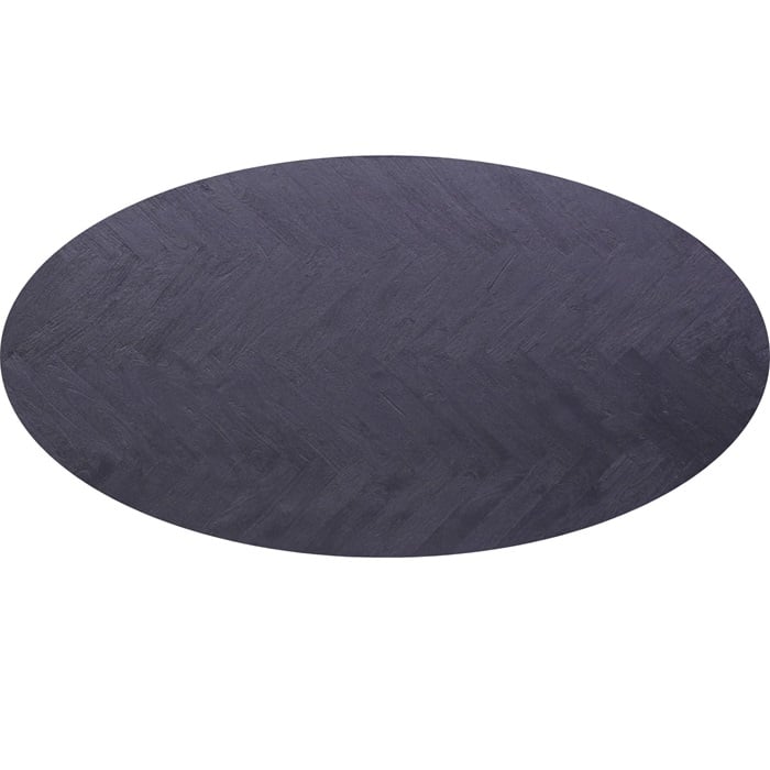 BLACK BONITO WOOD TOP OVAL + 180x90