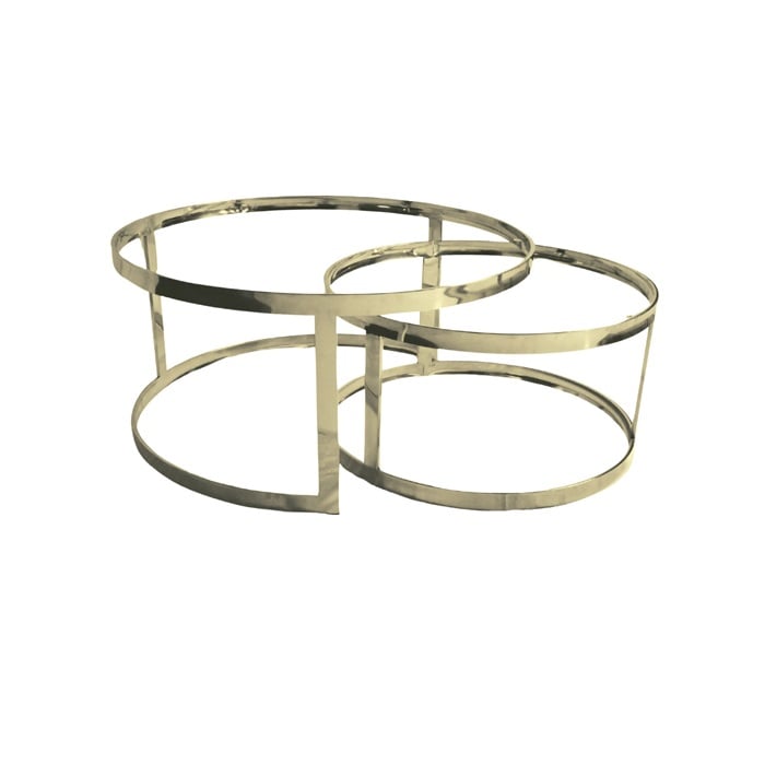 DOBLO HOM COFFEE TABLE FRAME GOLD Ø 90/68