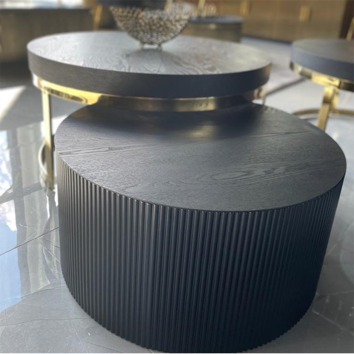 FOX BLACK PLAIN VENEER 90/70 Ø GOLD