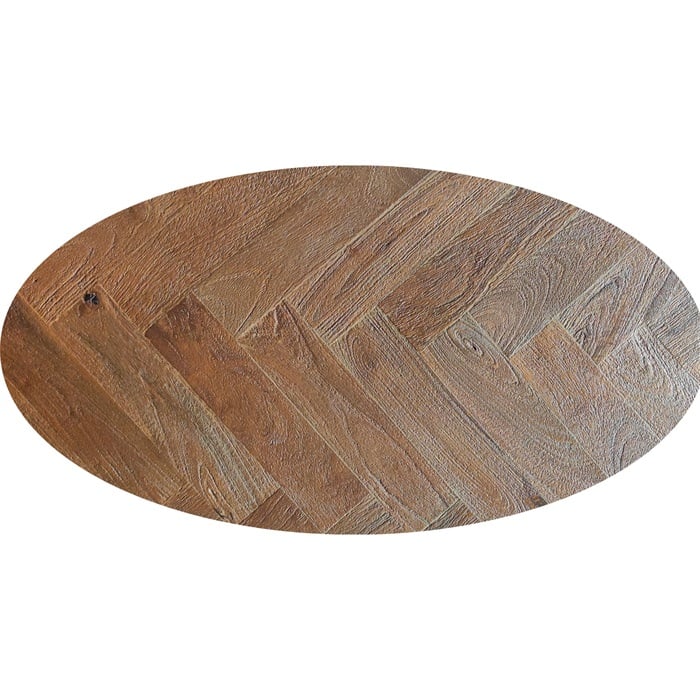 NATURAL BONITO WOOD TOP OVAL + 200x100