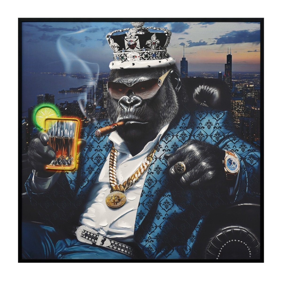 WALL DECORATION 25094ND2-E WITH LED 123X123X3