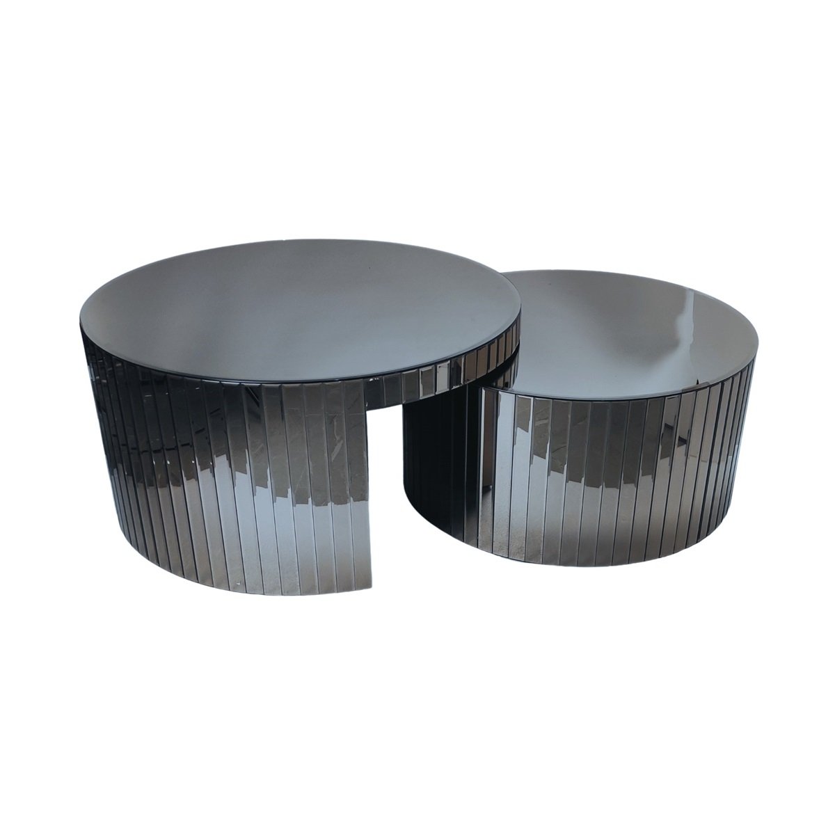 TWIN CT Ø 90x45 / Ø 80x38 GREY MIRROR