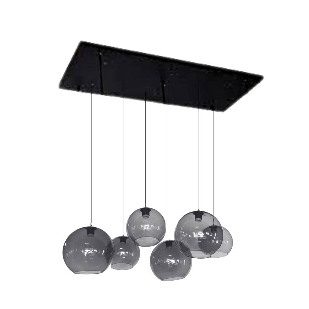 CEILING LAMP QL1087 SMOKE 7331-6 (6 ROND ORBITS)