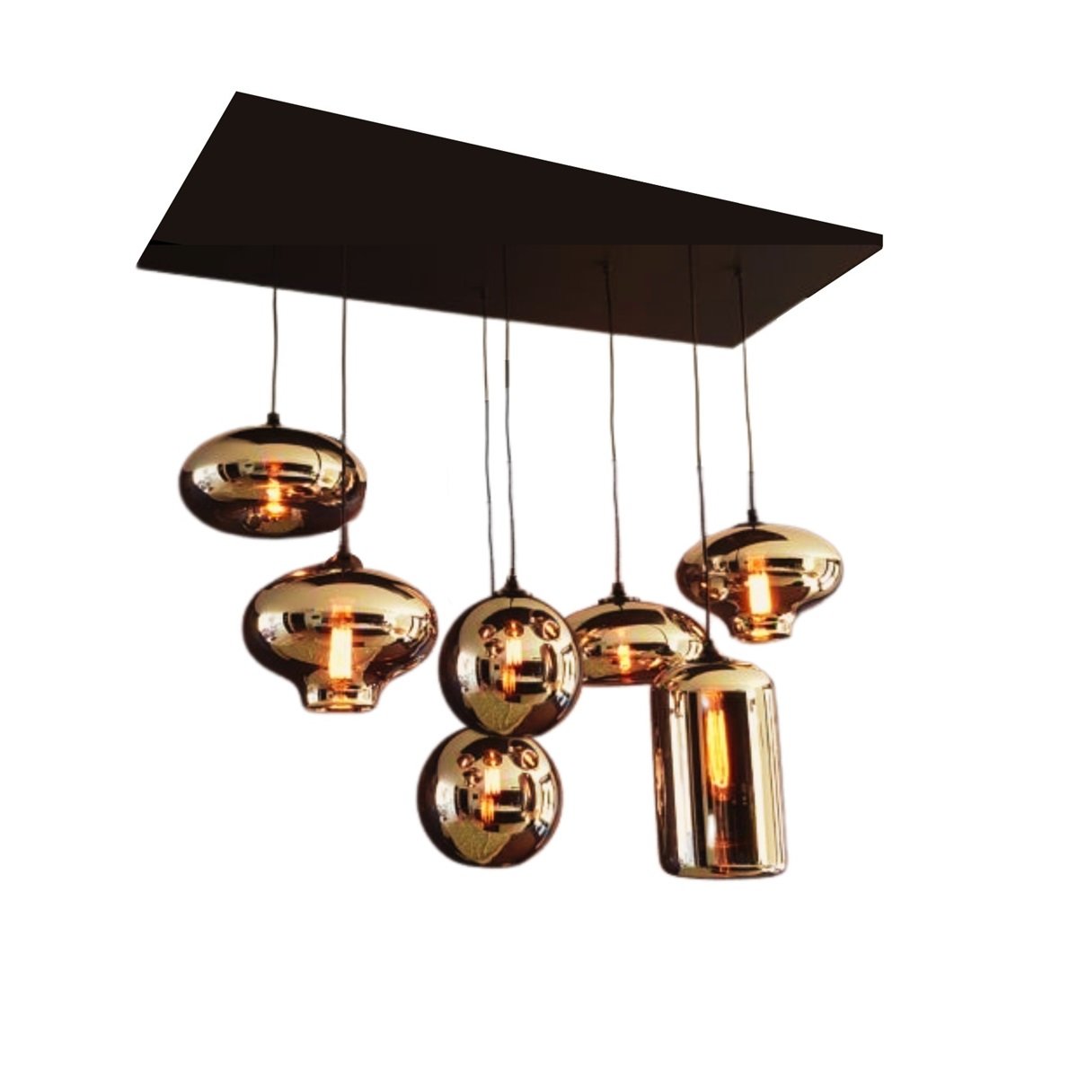 CEILING LAMP QL1084 GOLD 7331B-7 (7 ORBITS)