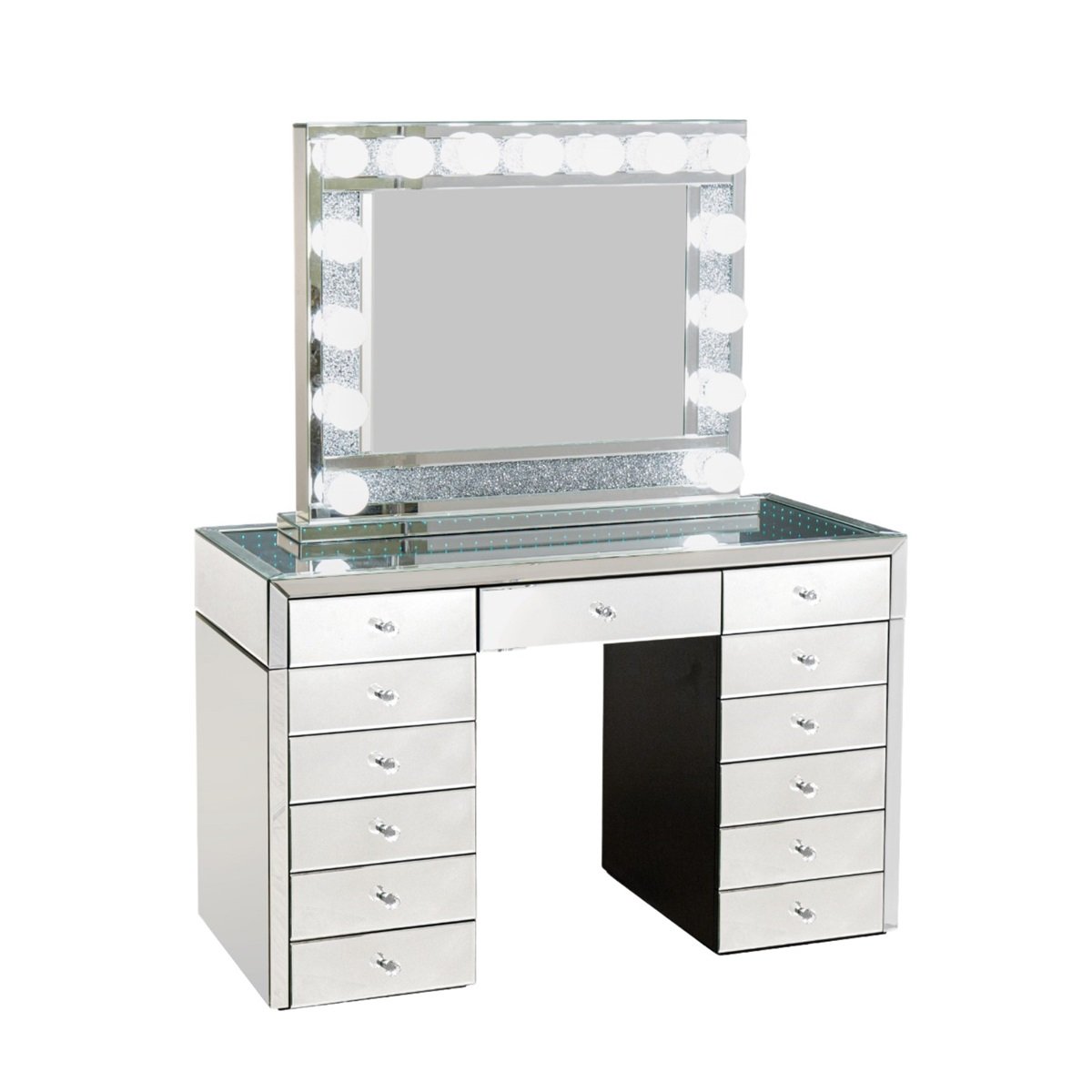 VOID ST 130X50X20 WITH LICHT WALL MIRROR 80X100X15 CLEAR