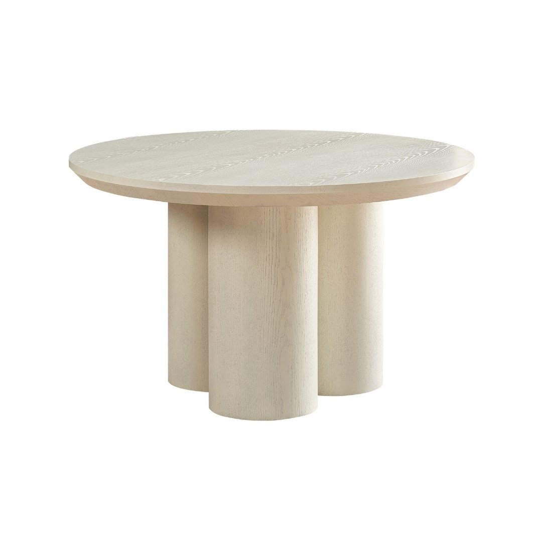 ROYAL DINNING TABLE 130 Ø CREAM VENEER PLAIN
