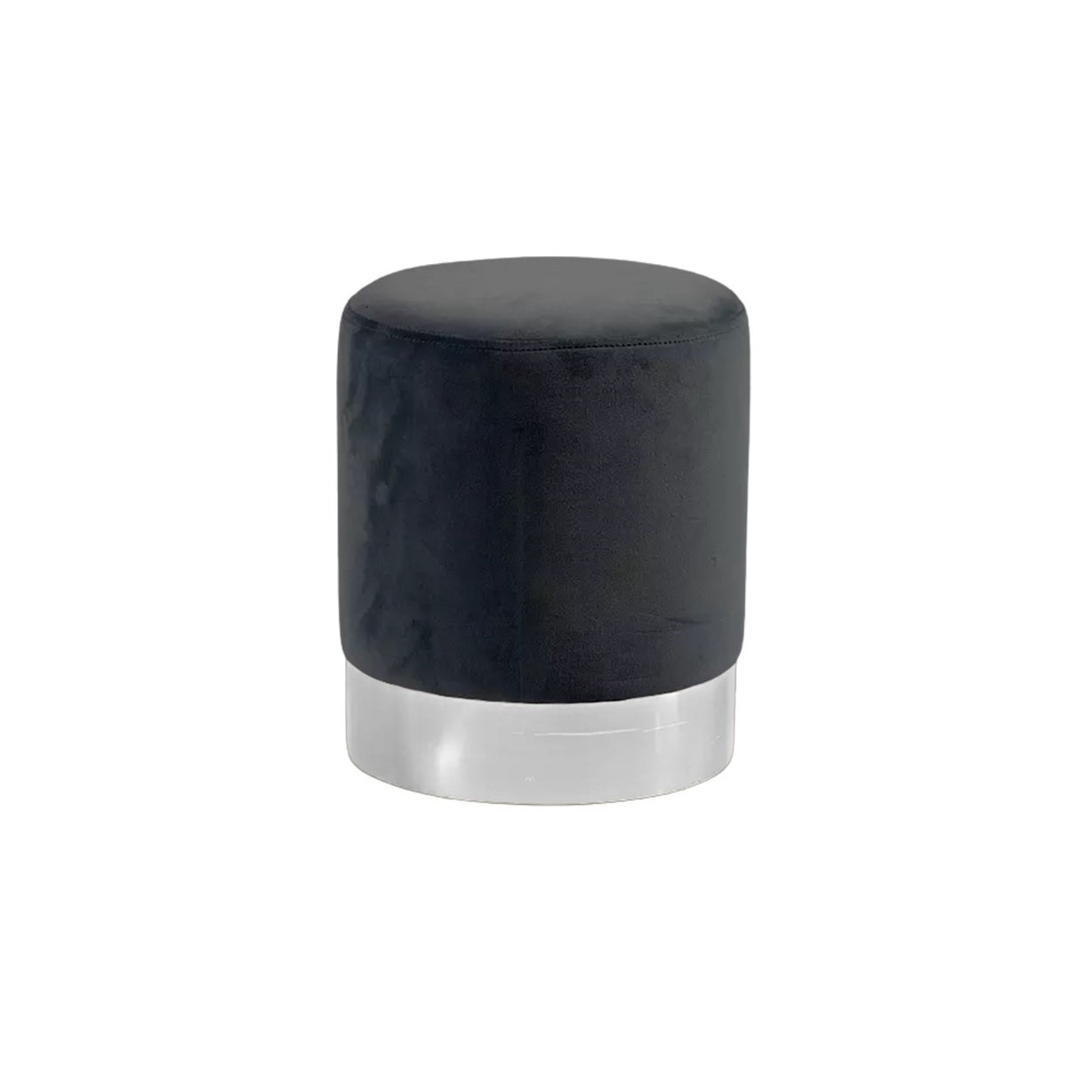 POUF LUNA ROND AT01S SILVER BLACK