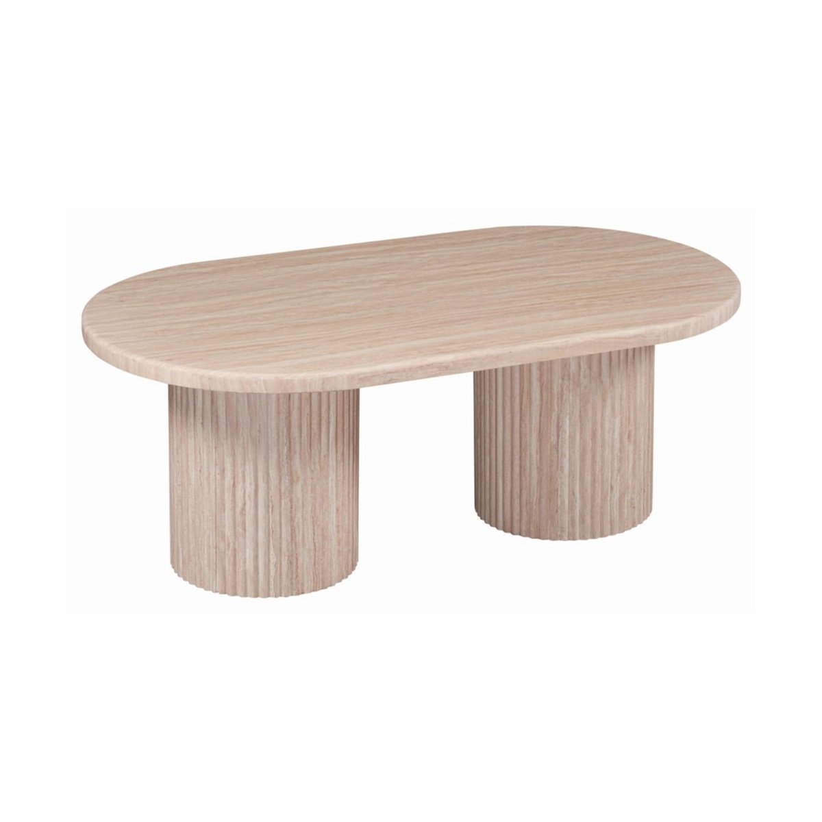 TAKSIM COFFEE TABLE FLINTSTONE OVAL MARBLE TOP 130X70X45