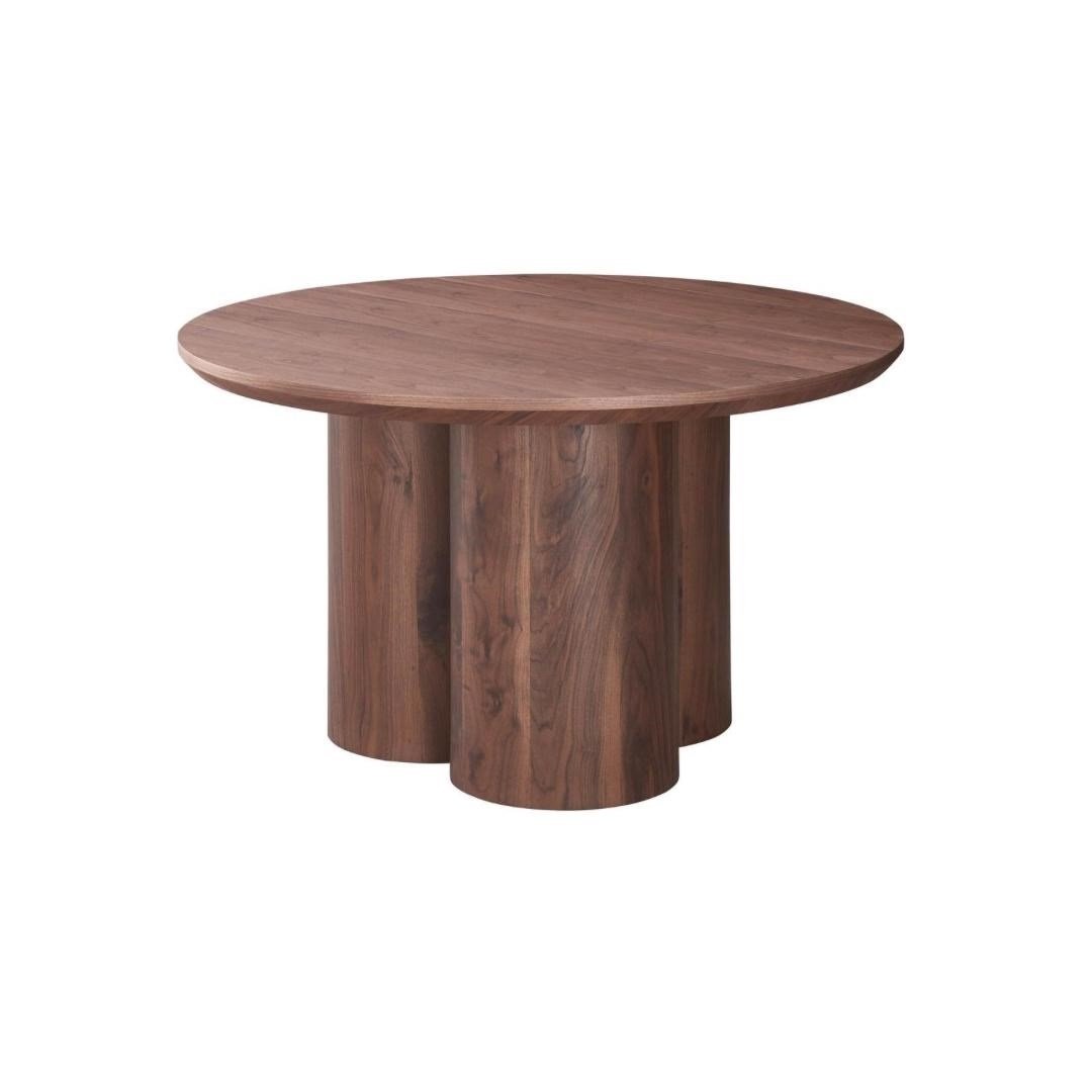 ROYAL DINNING TABLE 130 Ø BROWN VENEER PLAIN