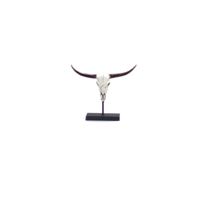 DECORATION B19-0054 STANDING BUFFALO SKULL (34x29.5x9.5)