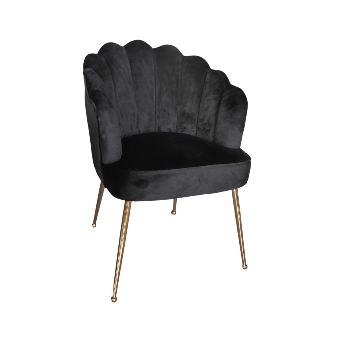 CHAIR NEW PAPATYA 5421 GOLD LEGS BLACK