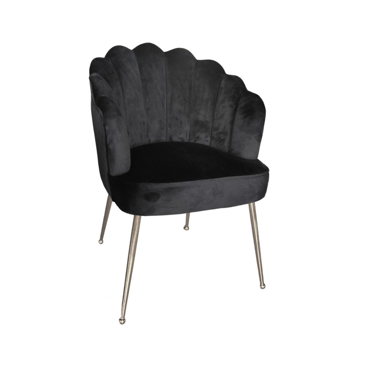 CHAIR NEW PAPATYA 5421 SILVER LEGS BLACK
