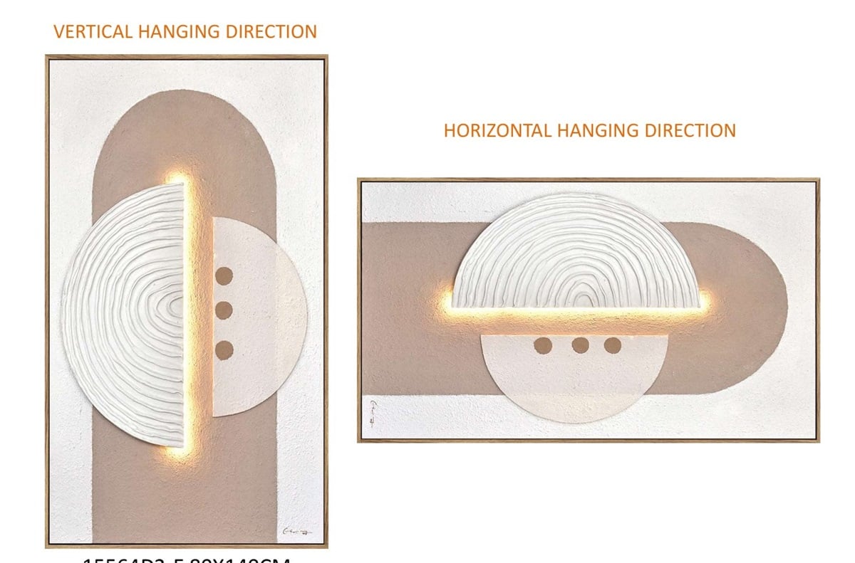 WALL DECORATION 15564D2-E WITH LED 80X140X3.7