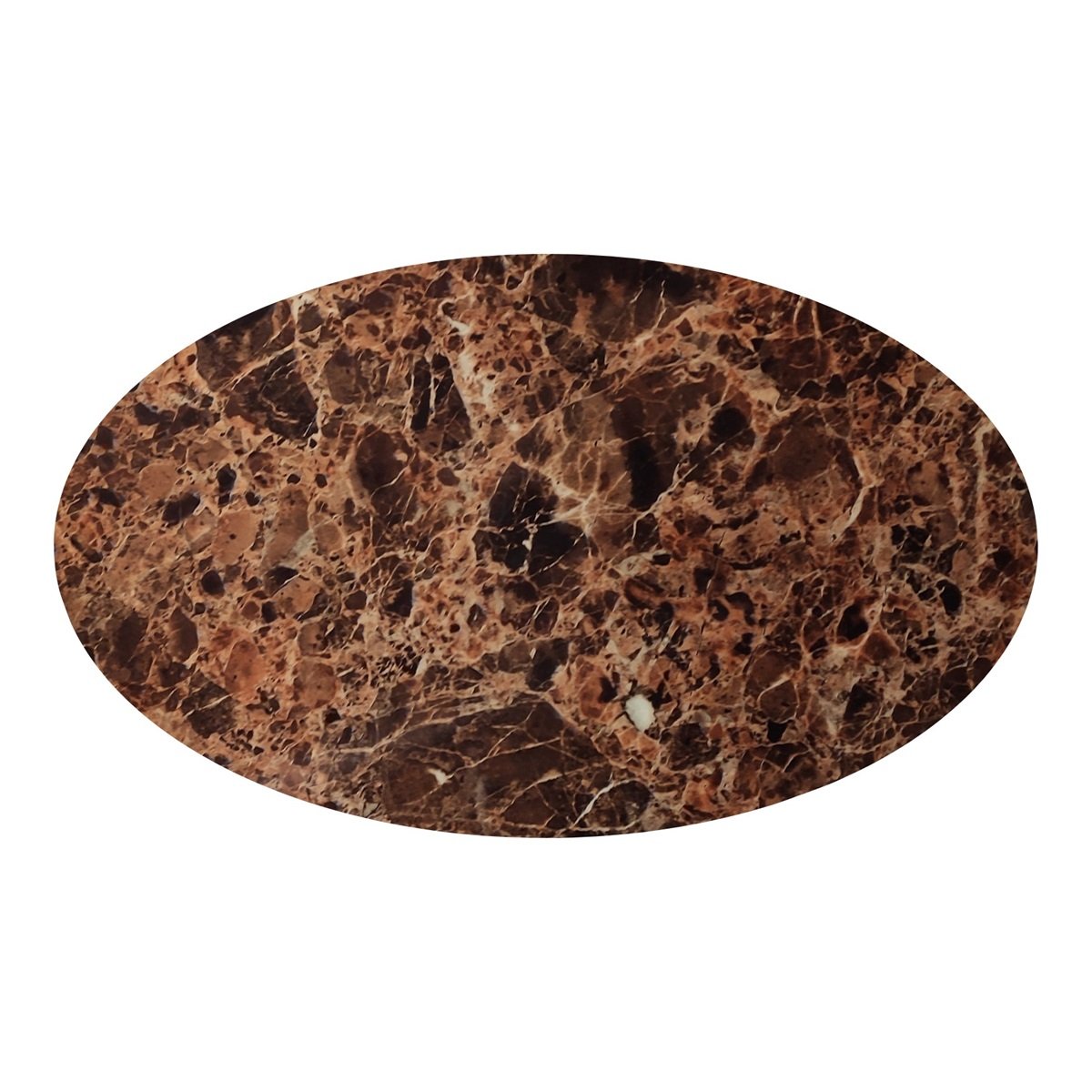 BROWN OVAL MARBLE TOP + 140x80