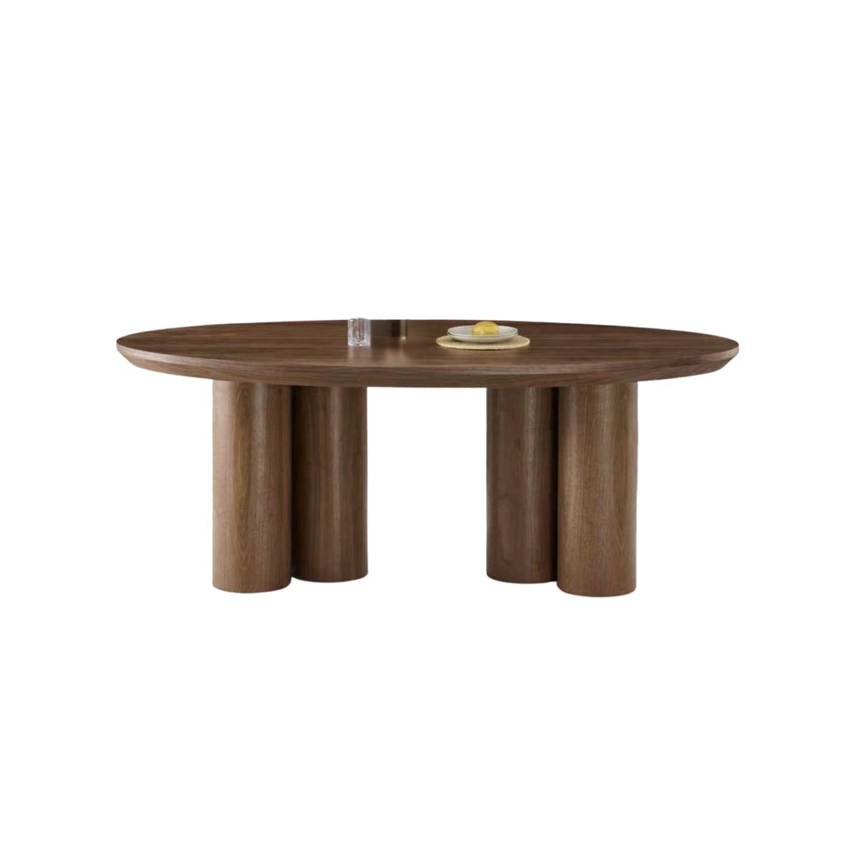 ROYAL DINNING TABLE OVAL 200X100X76 BROWN VENEER PLAIN