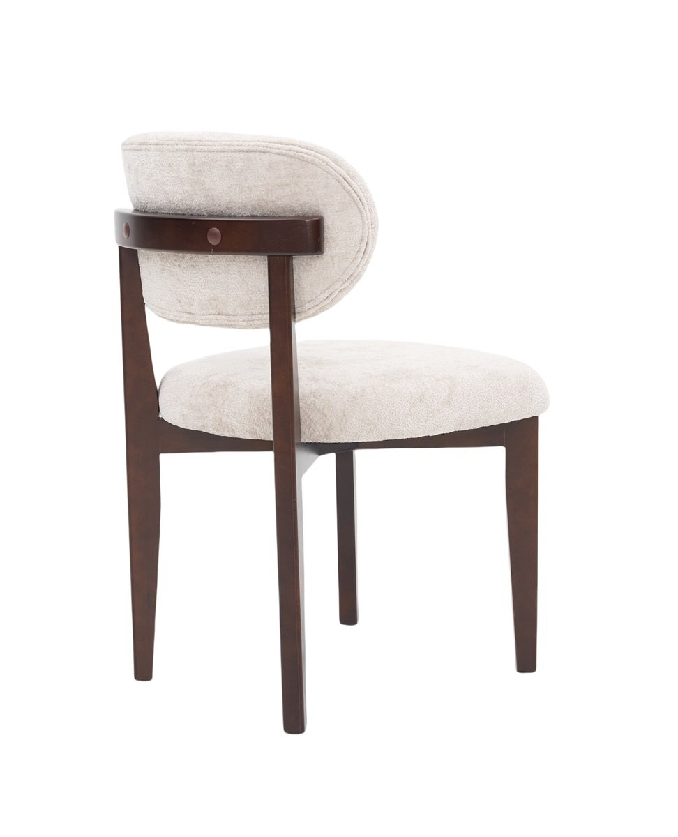 CHAIR SILLA ZB-5684 BROWN LEGS TAUPE FY2415-6