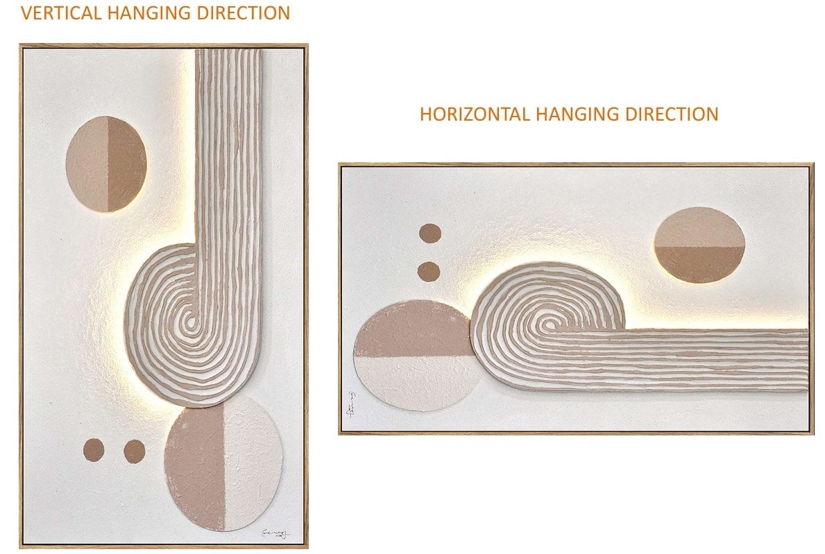 WALL DECORATION 15565D2-E WITH LED 80X140X3.7