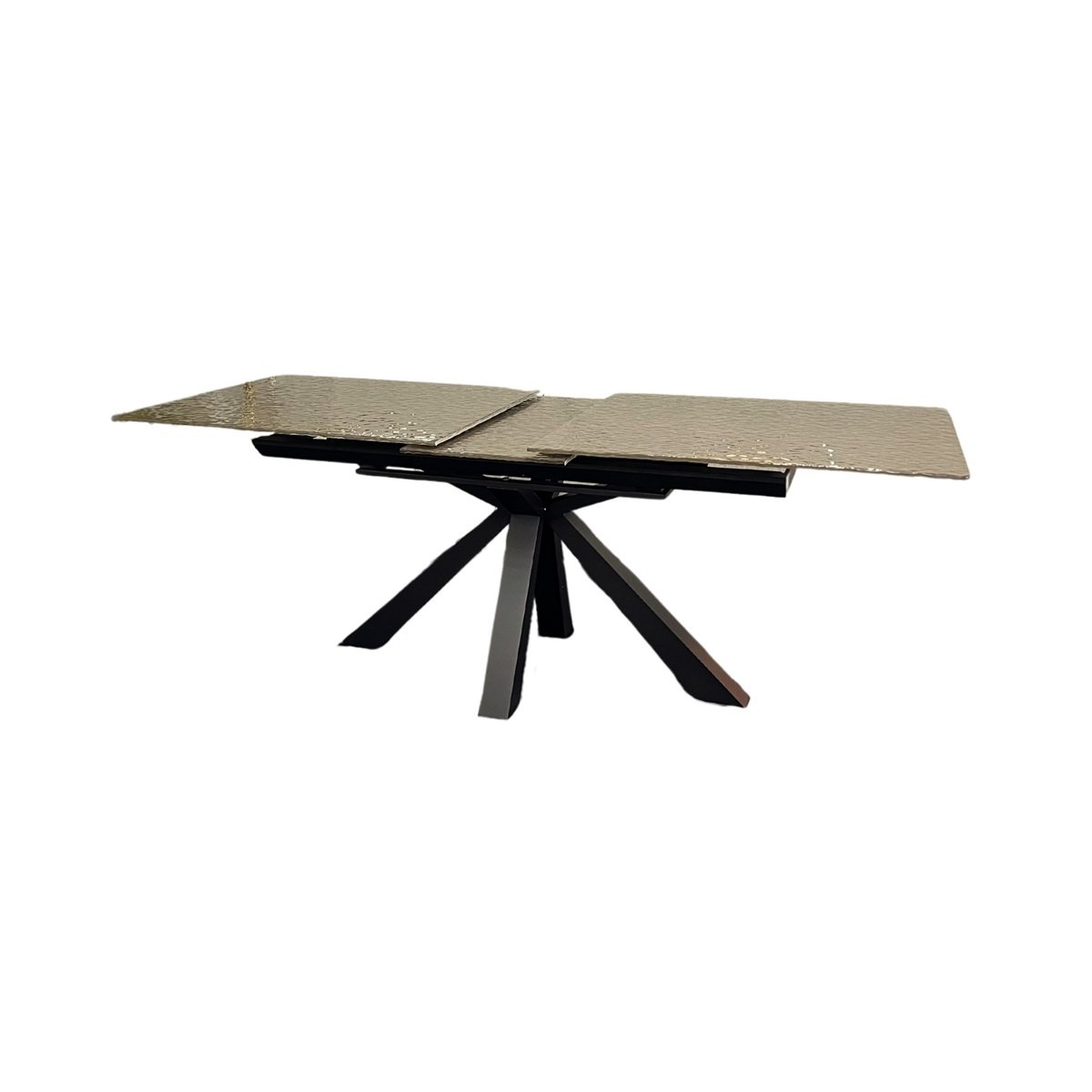 OCTOPUS DT BLACK 180/220X90 GOLD FUSED GLASS TOP