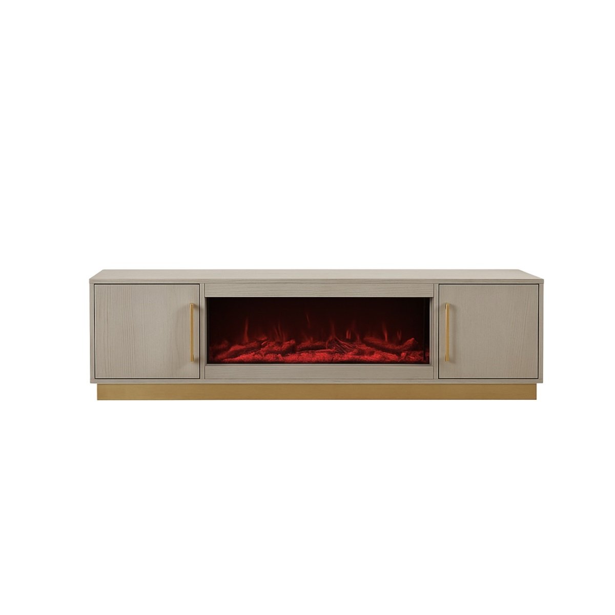 BLOCCI TT CREAM PLAIN VENEER FIREPLACE 200X40X50 + BLACK