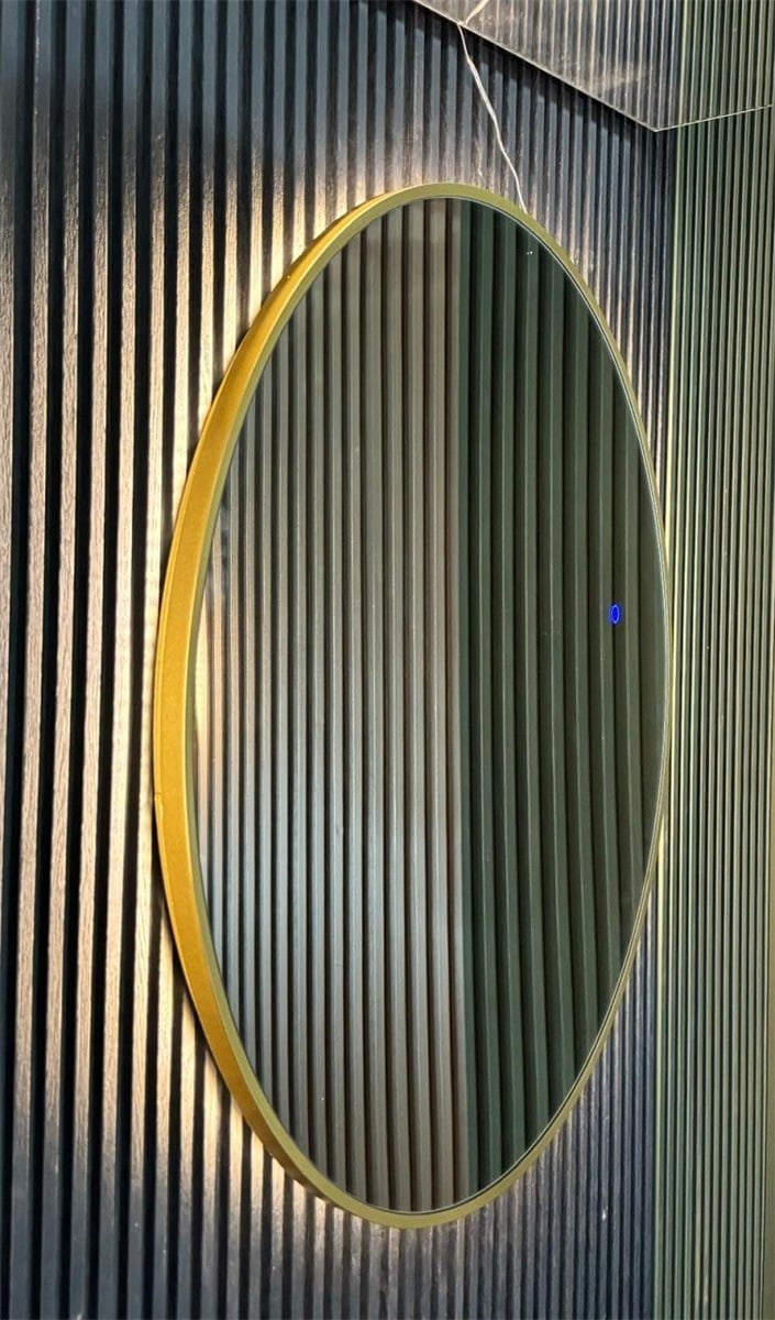 MIRROR WITH LIGHT MT-95 GOLD LINE 100X100