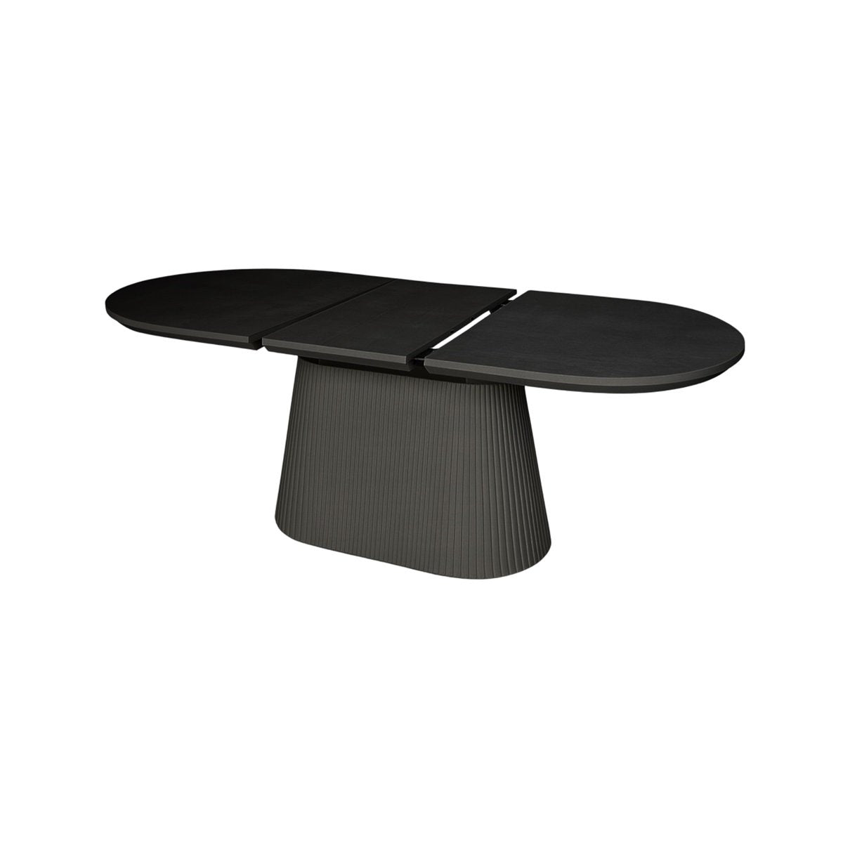 KIMBERLY EXT. DT 160/200X90X75 BLACK VENEER PLAIN