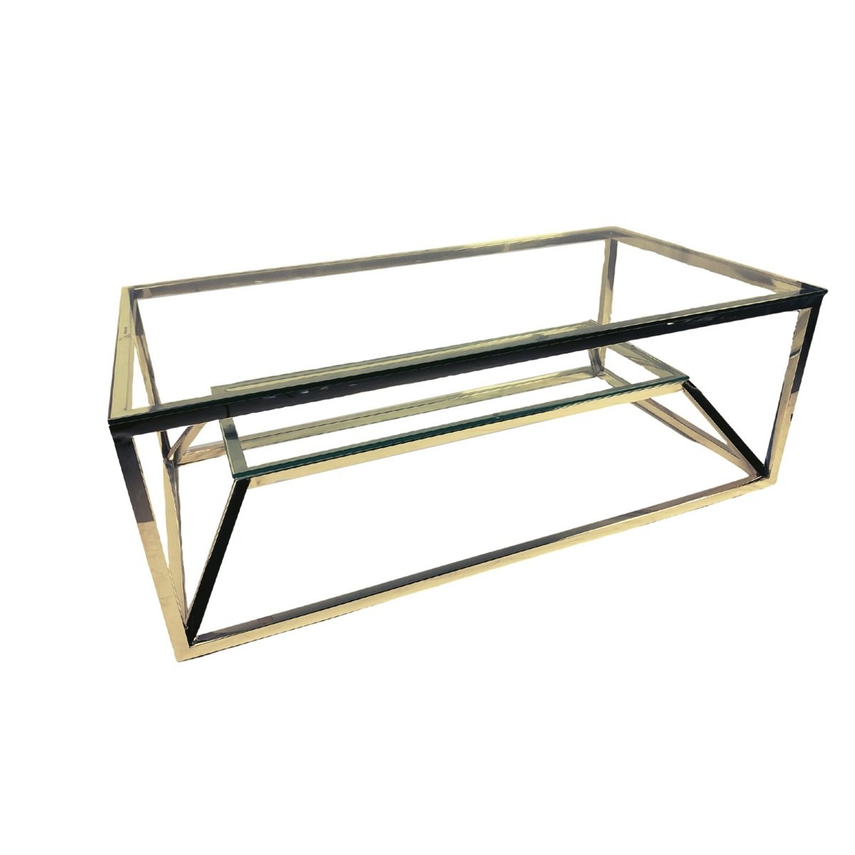 KENZO COFFEE TABLE GOLD FRAME 130X70