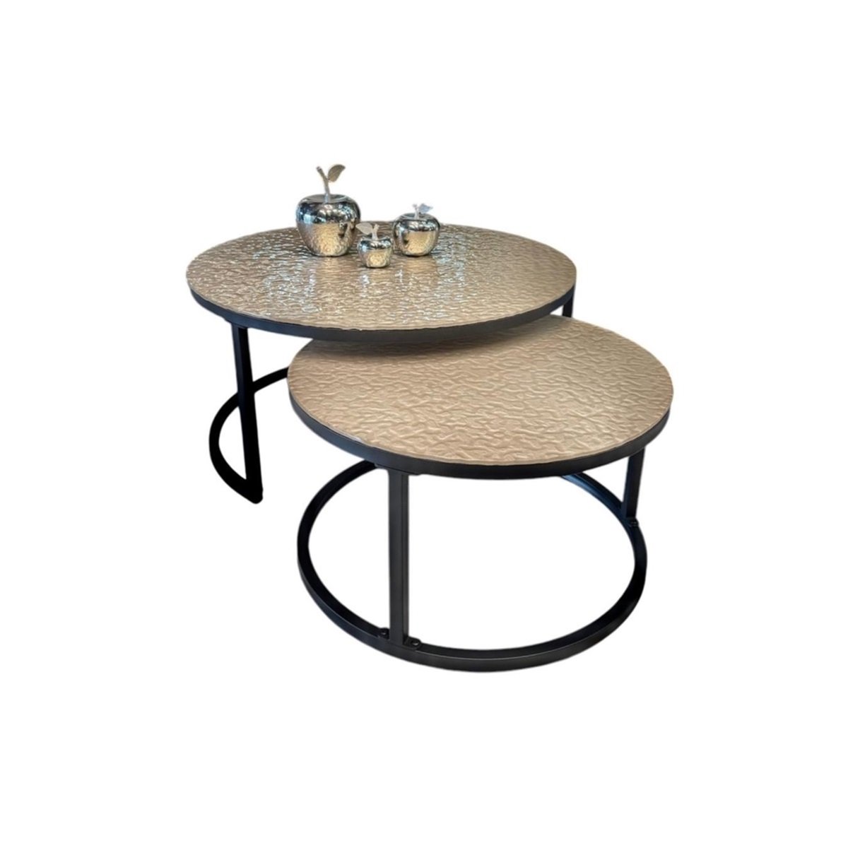 DOBLO CT BLACK 90/68 GOLD FUSED GLASS TOP