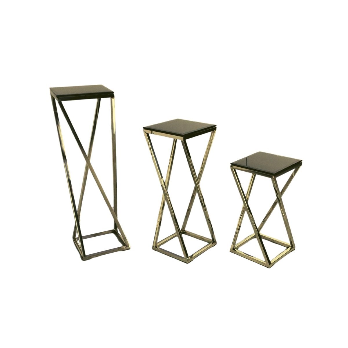 FIORI GOLD 701 3 TABLES SET 60-80-100 + CLEAR GLASS