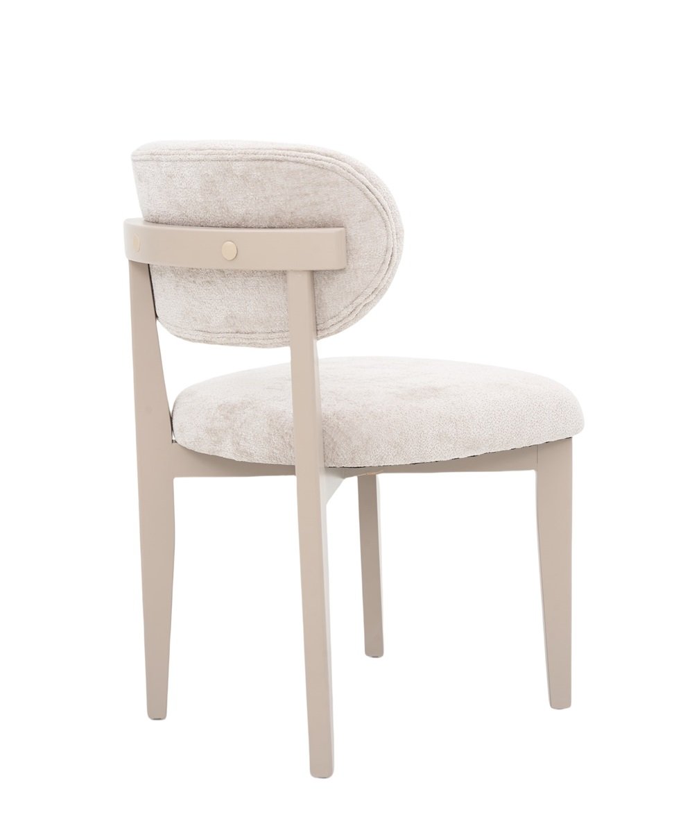 CHAIR SILLA ZB-5684 CHAMPAGNE LEGS TAUPE FY2415-6