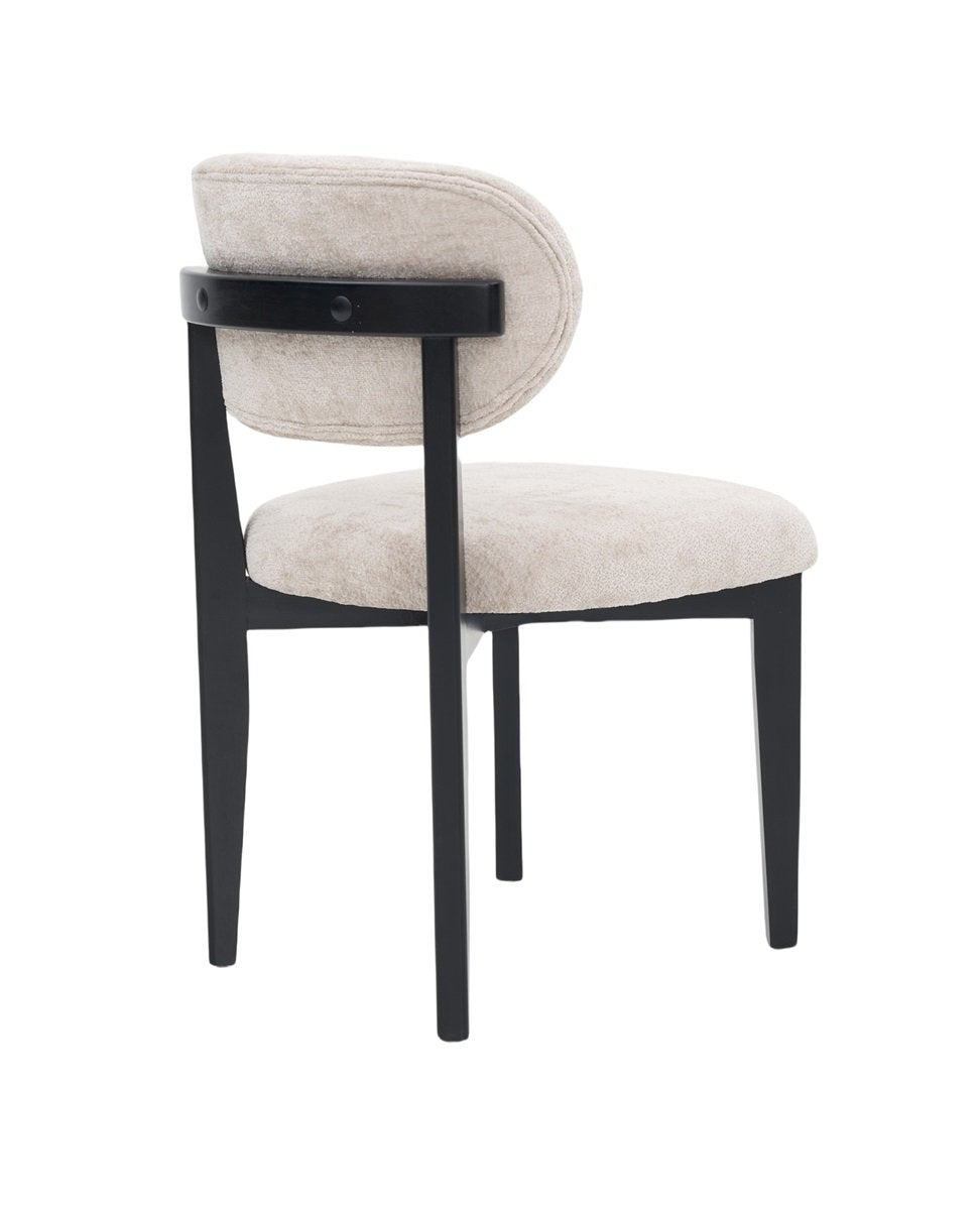 CHAIR SILLA ZB-5684 BLACK LEGS TAUPE FY2415-6