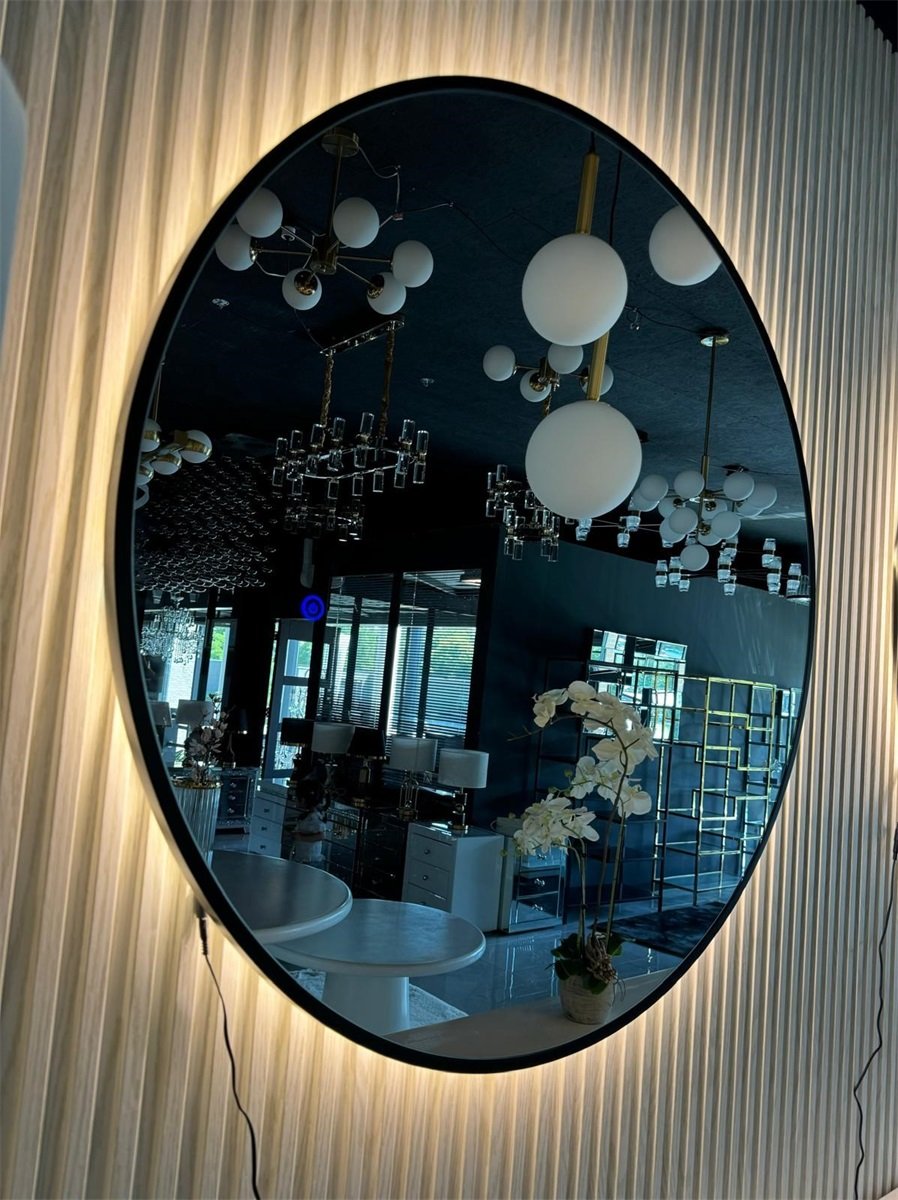 MIRROR WITH LIGHT MT-94 BLACK LINE 120X120