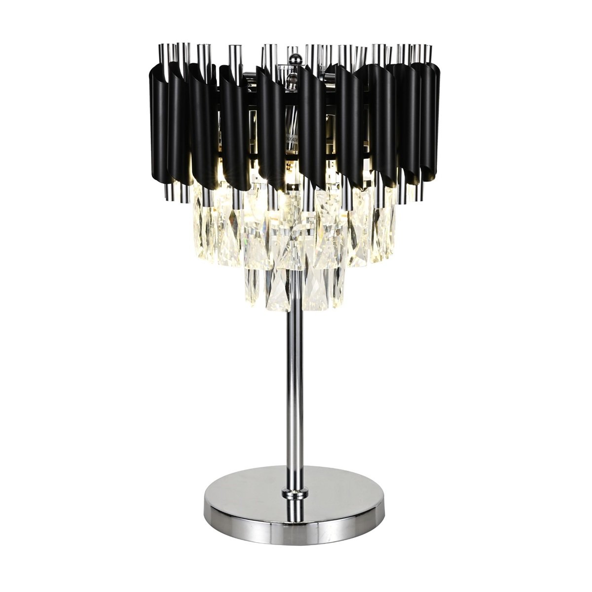 TABLE LAMP QL10628 SH40 BLACK SILVER