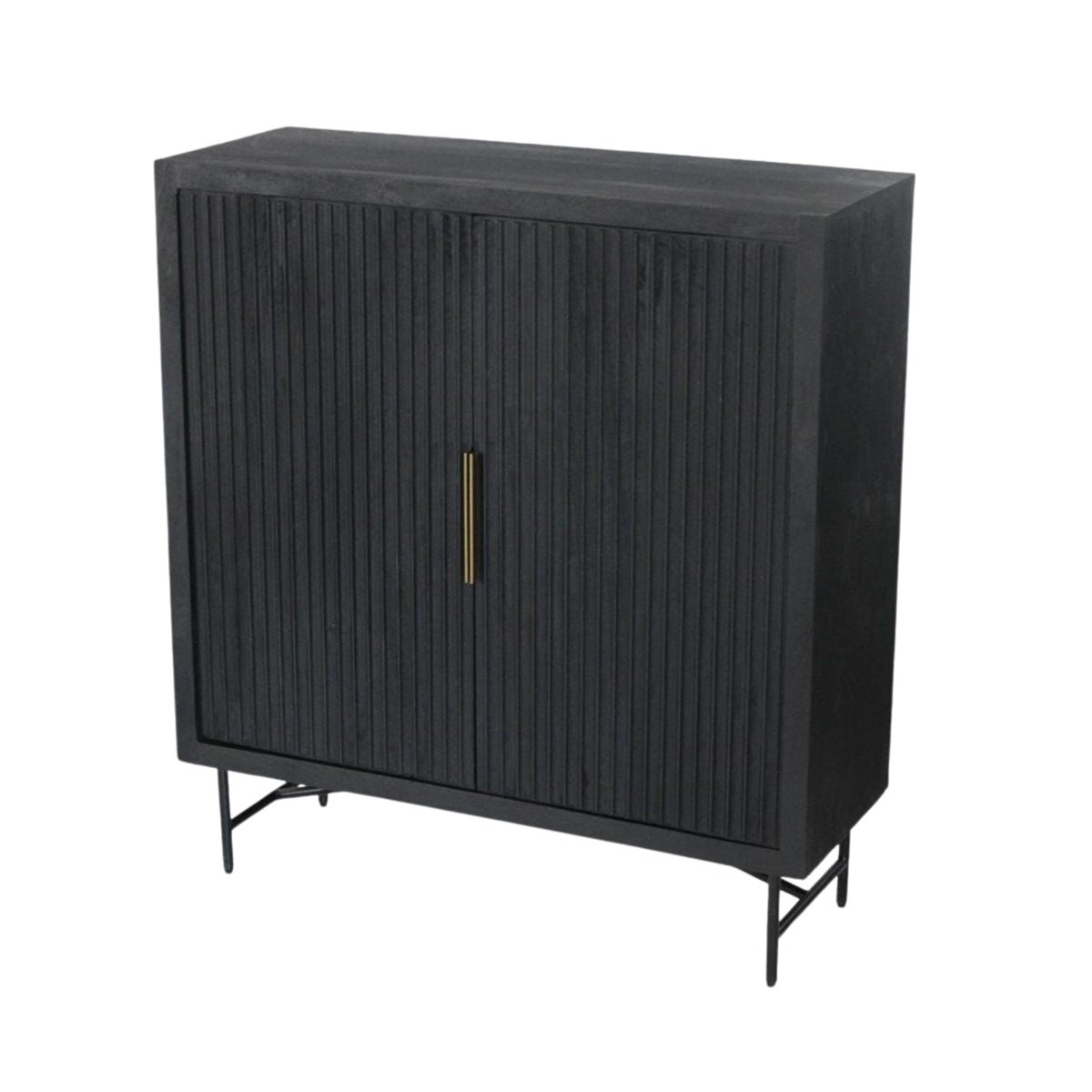 TAKSIM CABINET MANGO WOOD 110X40X120 + GOLD LEGS