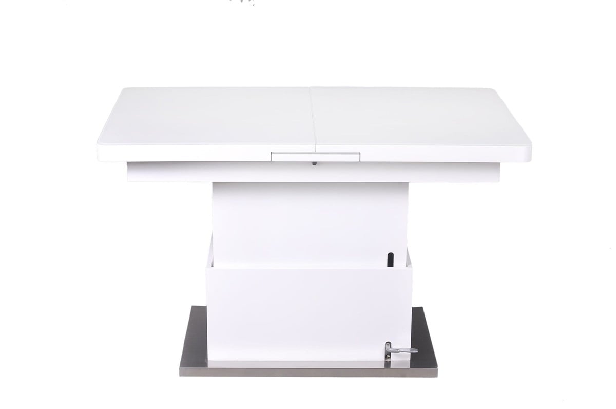 037 SMART TABLE WHITE HIGHGLOSS GLASS TOP