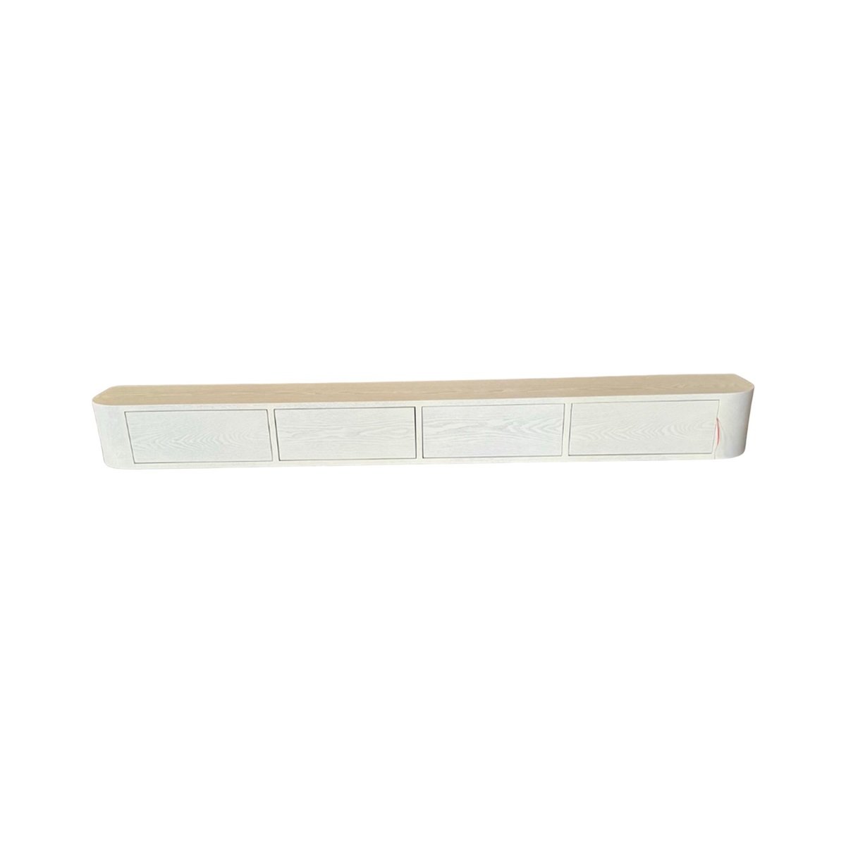WALL CABINET CURVE CREAM VENEER PLAIN 200X24X20