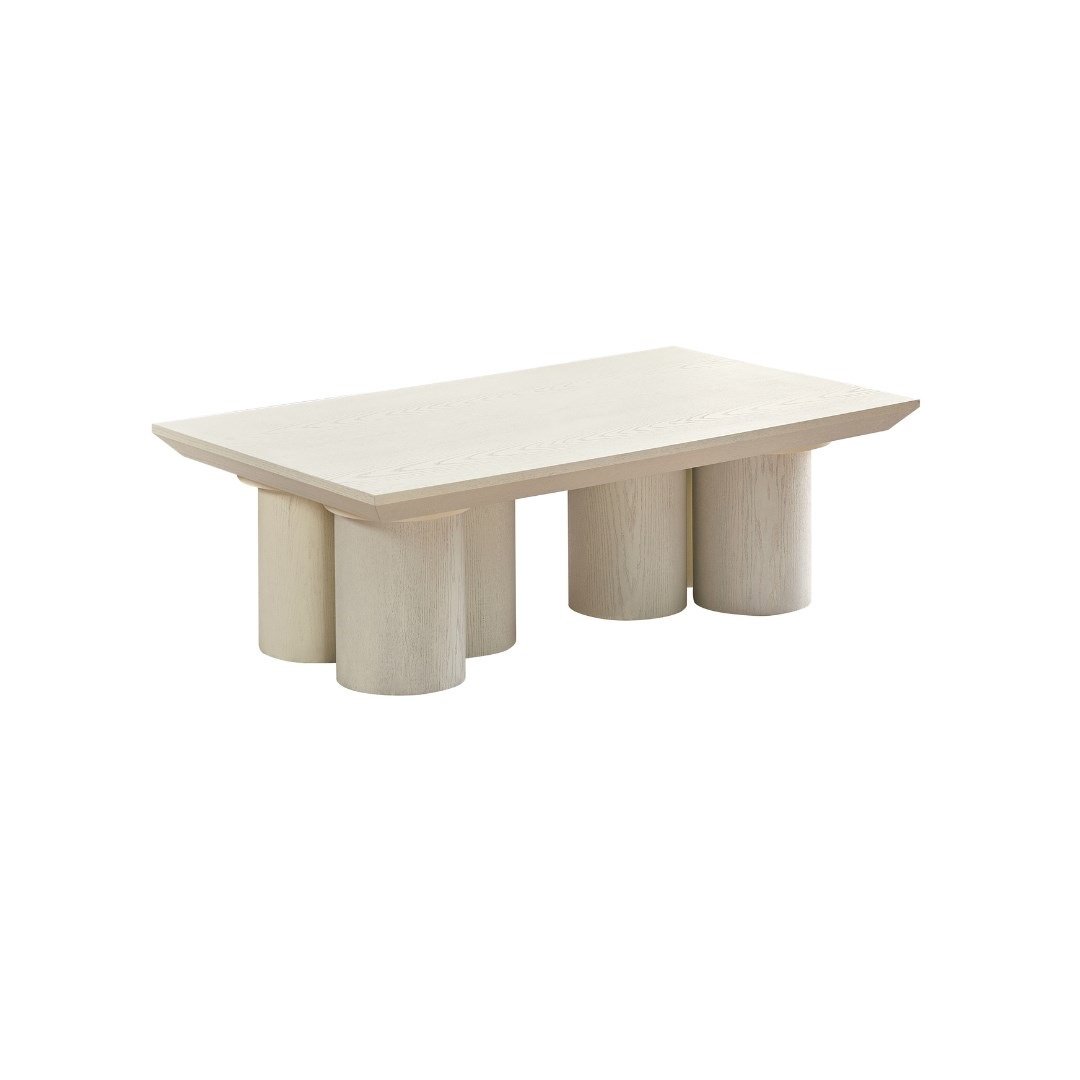 ROYAL COFFEE TABLE 140X80X45 CREAM VENEER PLAIN
