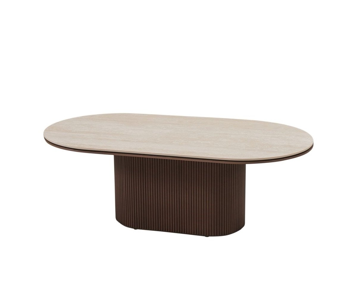 AQUA CT BROWN OVAL 130X70X45 BEIGE CERAMIC