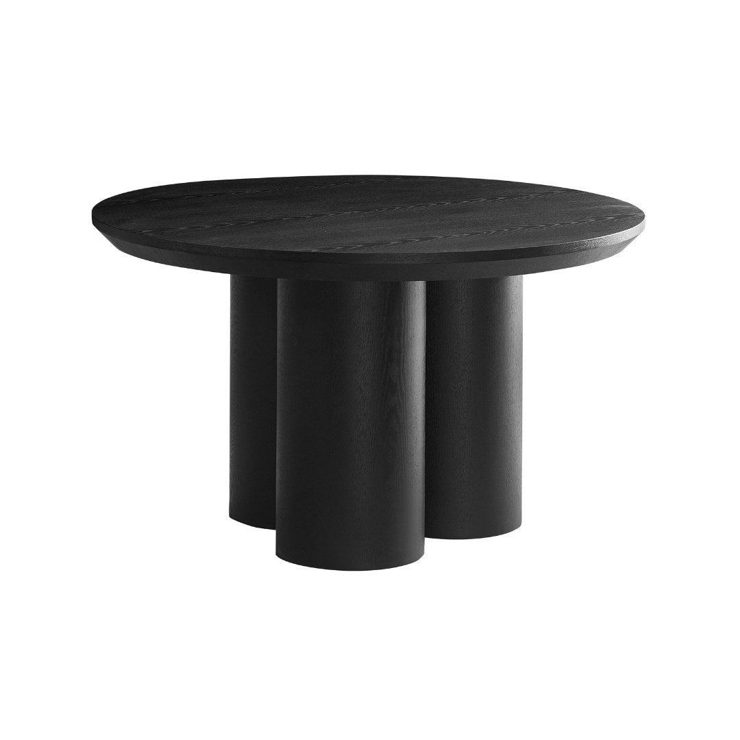 ROYAL DINNING TABLE 130 Ø BLACK VENEER PLAIN
