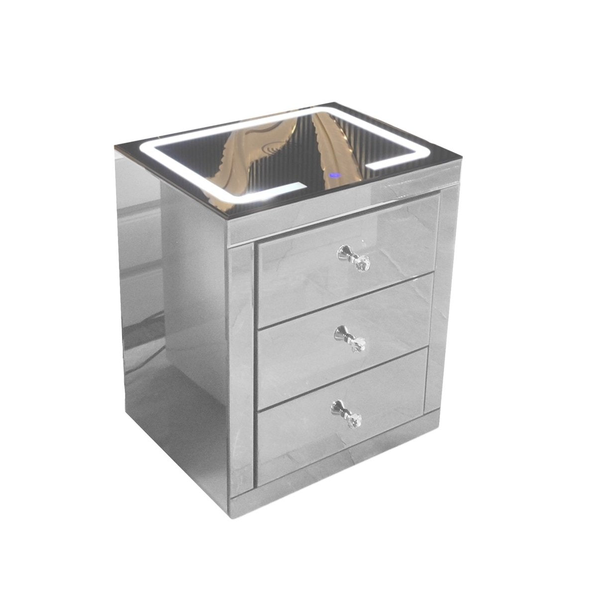 NIGHTSTAND MT-63 WITH LICHT 50x40x60 + SEPIA MIRROR