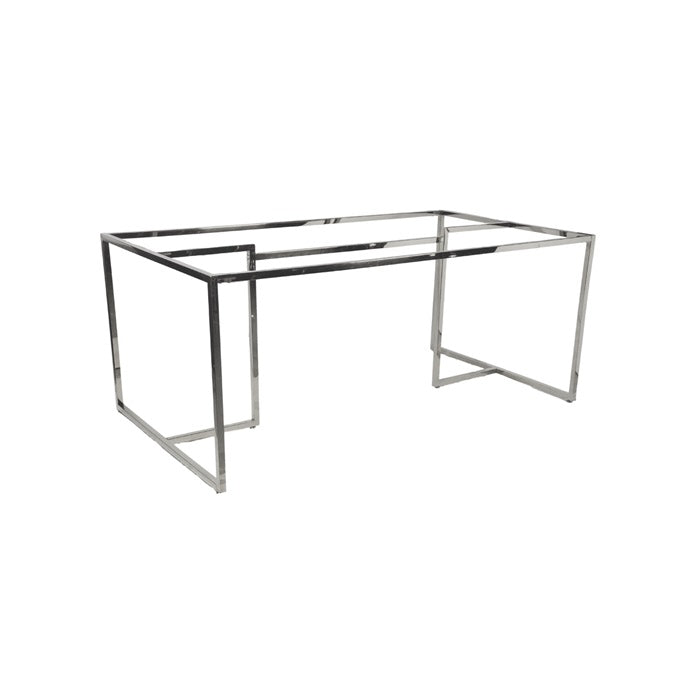 ROMA DINNING TABLE FRAME + 160x100 SILVER