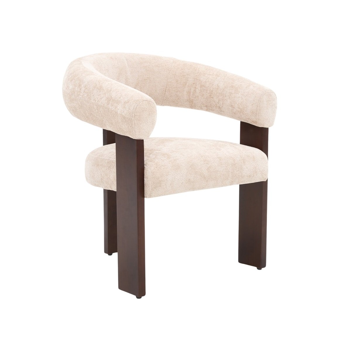 CHAIR SARA ZB-5698 BROWN LEGS FY2415 NO-7 CREAM