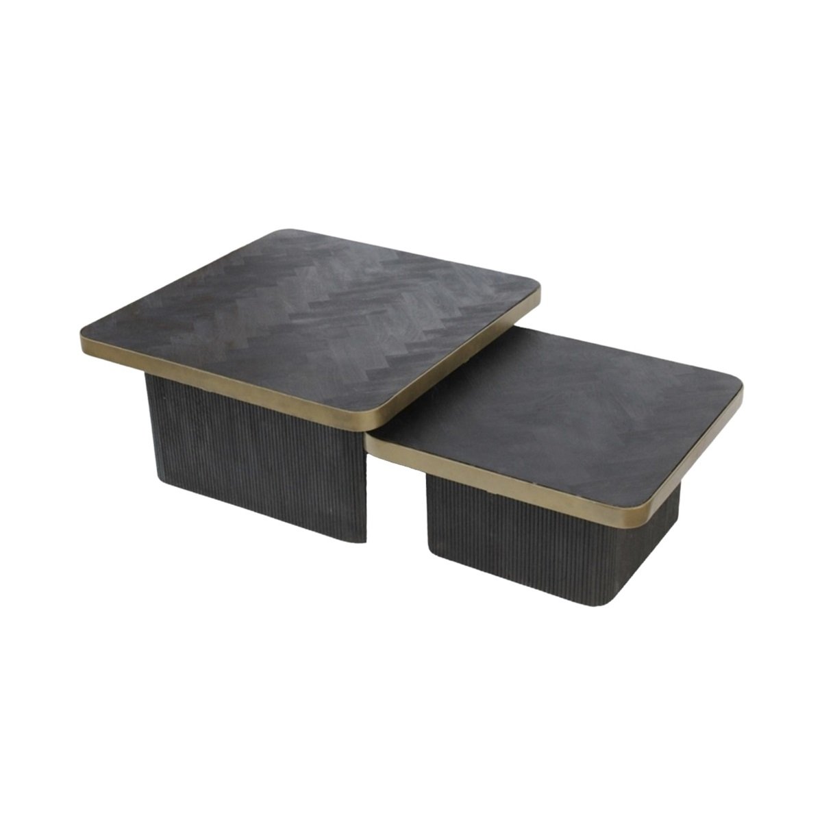 CANDAN CT BLACK BONITO 90x90x45 / 70x70x36 ANTIQUE GOLD