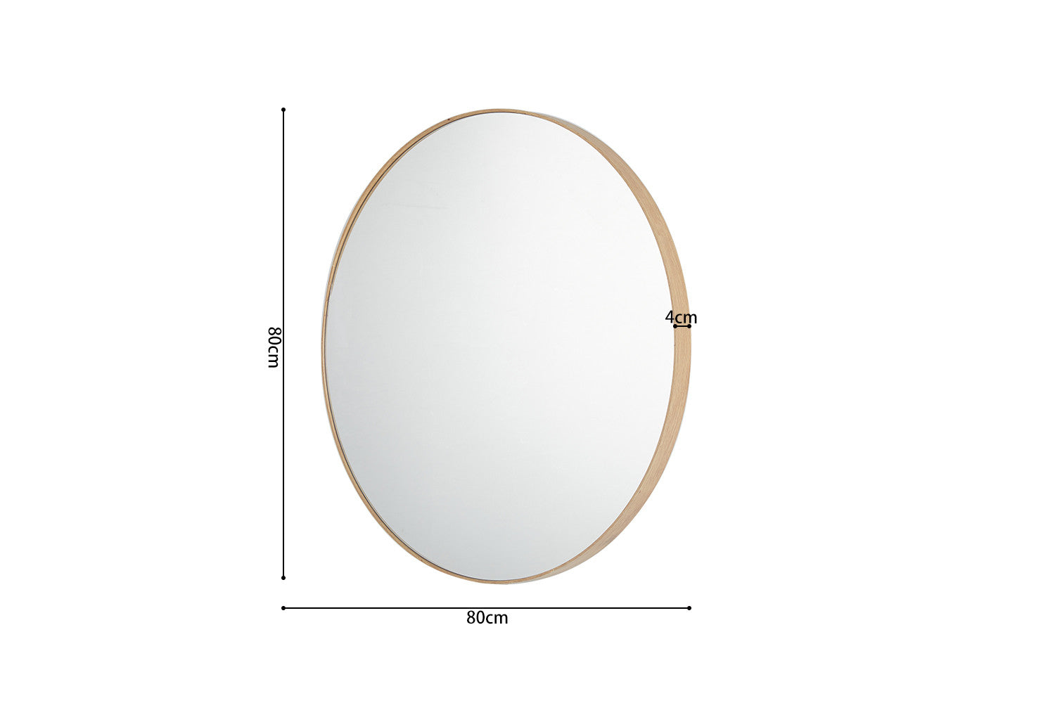 Spiegel 'Ria' 80x80 Oude eik