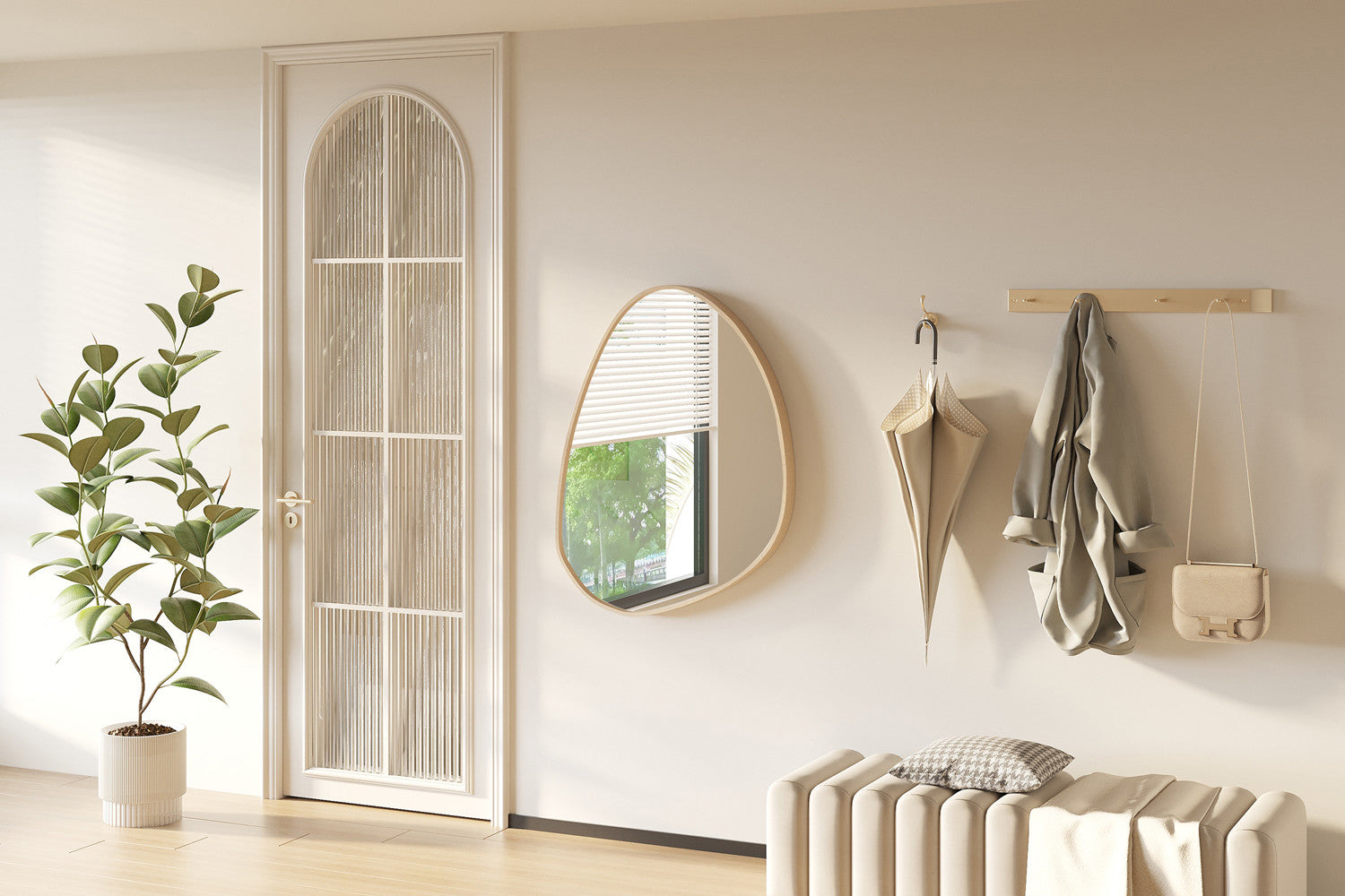 Spiegel 'Roza' 80x60 Oude eik